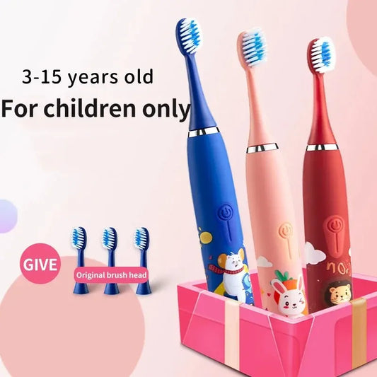 Brosse à dents électrique SONIC tête DuPont pour enfants à partir de 3 ans poils doux