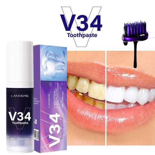 Dentifrice Blanchissant V34 effet dent blanche